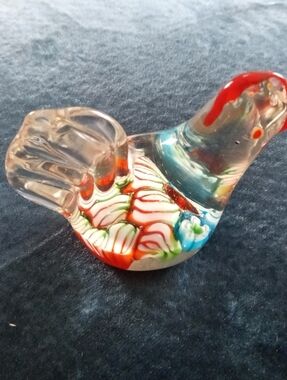 GORGEOUS Murano Italy Millifiore 3" Rooster Paperweight